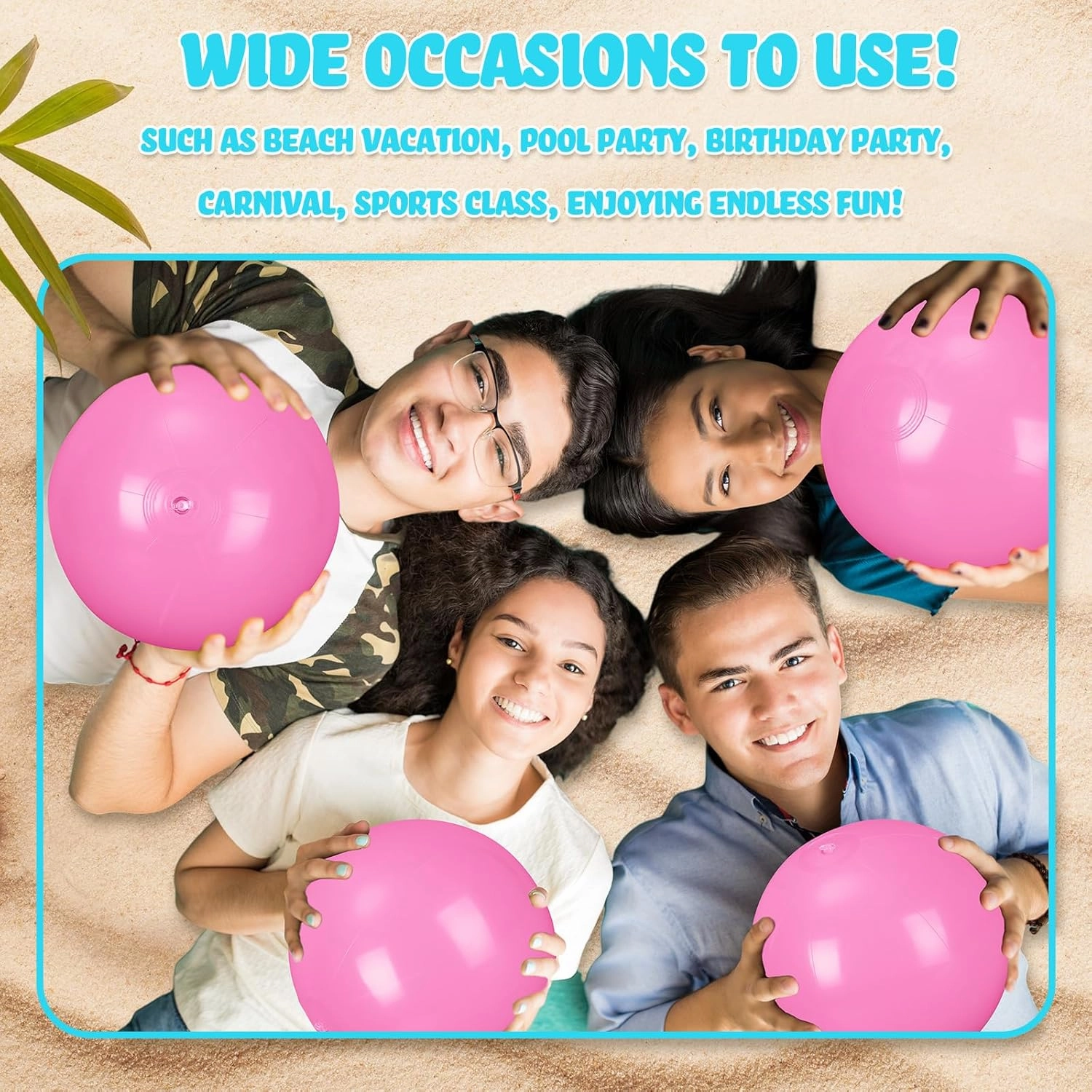 Raiten 12 Pcs Beach Ball Inflatable Beach Balls Large Inflatable Ball Floating Ball for Swimming Pool Party Favors Outdoor Activities Summer Birthday Party Supplies (Light Pink,12 Inch)