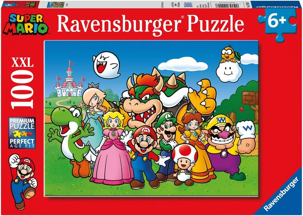 Ravensburger Super Mario - 100 Piece Jigsaw Puzzles for Kids Age 6 Years Up - Extra Large Pieces