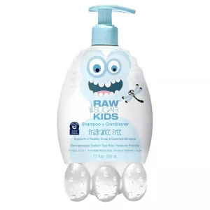 Raw Sugar Kids Fragrance-Free Shampoo   Conditioner, Tear-Free Formula, 12 fl oz Pump