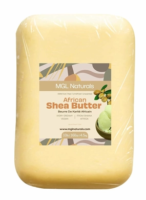 Raw African Shea Butter Ivory 10 lb 100% Pure and Unrefined. Nourish and moisturize skin and hair. Use alone or DIY recipes. From Ghana, West Africa.