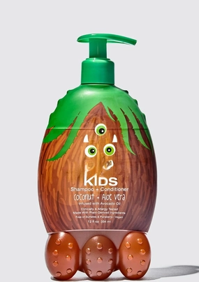 Raw Sugar Kids, 2-in-1 Shampoo & Conditioner, Scent: COCONUT   ALOE VERA (Scent: Coconut   Aloe Vera Tropical, creamy, and fresh) - 12oz PUMP