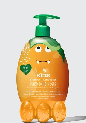 Raw Sugar Kids, 2 in 1 Shampoo & Conditioner, Scent: MANGO BUTTER   OATS - 12oz PUMP
