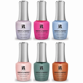 RC Red Carpet Manicure Kit 4 Fortity & Proctect Bundle Trendsetters - Soak Off Polish, Long-Lasting, Vibrant Colors, Professional Quality, High Shine, Chip-Resistant.