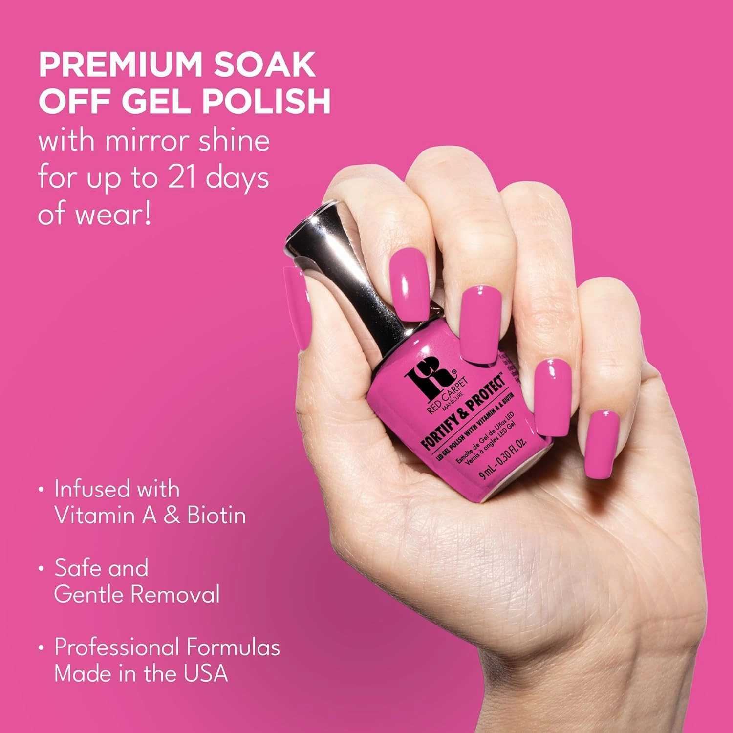 RC Red Carpet Manicure Kit 4 Fortity & Proctect Bundle Trendsetters - Soak Off Polish, Long-Lasting, Vibrant Colors, Professional Quality, High Shine, Chip-Resistant.