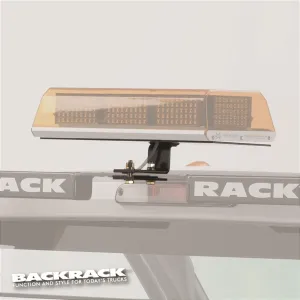 RealTruck Backrack Light Bracket, 16X7 Base | Rectangle, Center Mount, Black | 91002REC | Universal w/Backrack Frame's