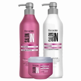 Recamier Professional Salon In  Pro Liss Control Hair 3 pack Kit - Shampoo 33.8oz   Conditioner 33.8oz   Deep Treatment Mask 10.58oz