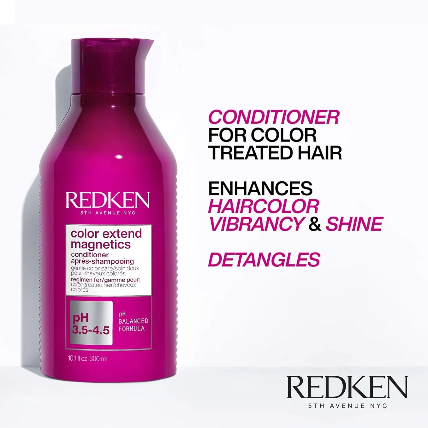 Redken Color Extend Magnetics Conditioner For Color-Treated Hair - Protects Color & Adds Shine, With Amino Acid, Sulfate-Free Conditioner