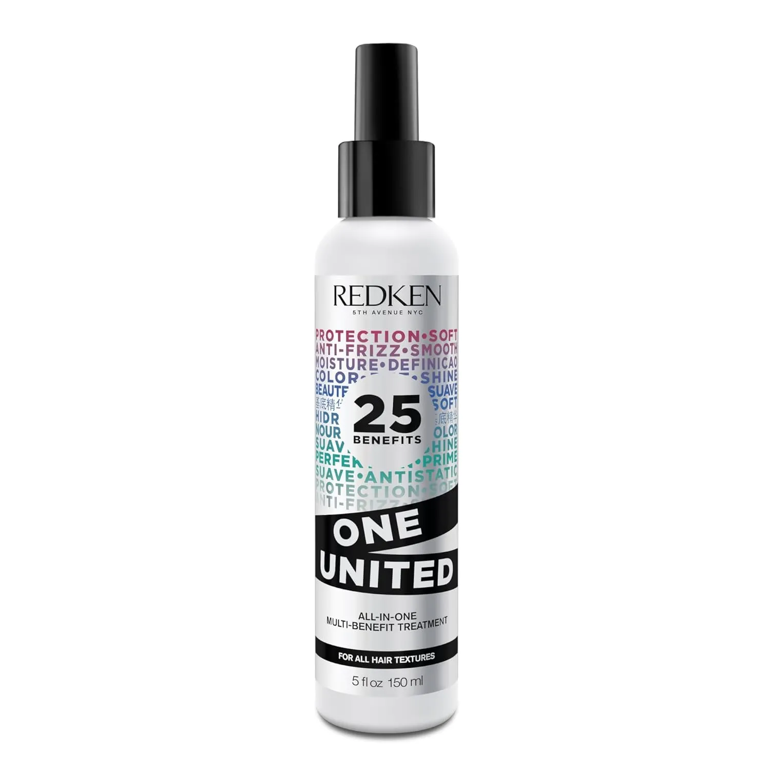 Redken One United All-In-One Leave In Conditioner - Multi-Benefit Treatment For All Hair Types, Heat Protectant Spray, Paraben Free