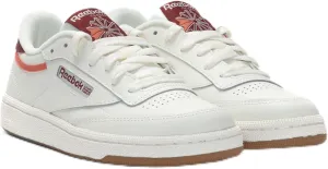 Reebok womens Club C 85 Sneakers Sneaker, Chalk/Richmaroon/Sprchrdgcoral, 7