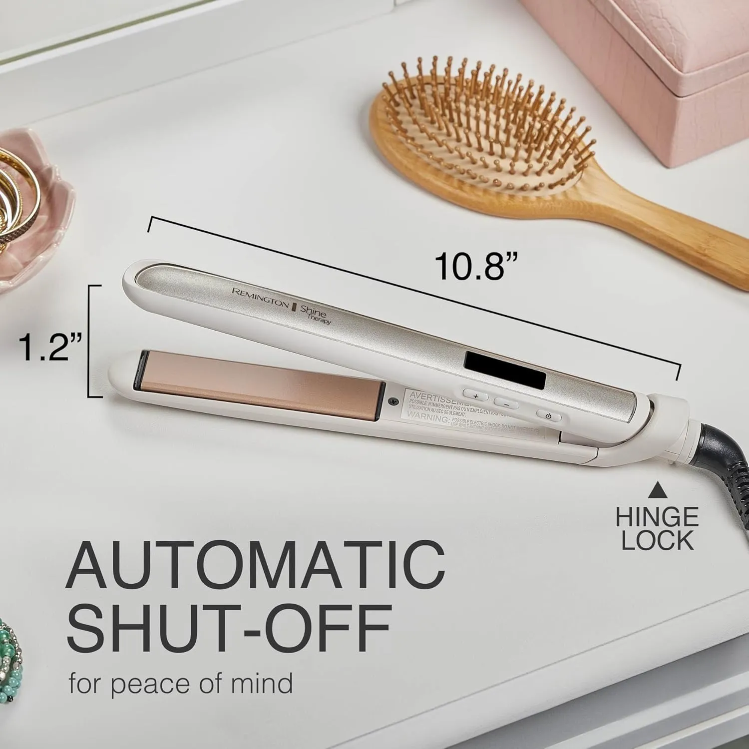 Remington Shine Therapy 1 inch Hair Straightener Iron, Flat Iron Infused with Argan Oil & Keratin, Professional Ceramic Flat Iron for Less Frizz, Shines and Smooth, Styling Tools