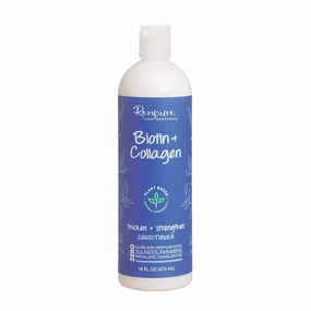 Renpure Plant-Based Beauty Biotin & Collagen Thicken   Strengthen Conditioner, 16 Fluid Ounce