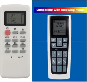 Replacement for DELONGHI AC Air Conditioner Remote Control PACA120LE PACW120E PAC-WE125 PACAN125HPEKC PACW130E 5515110271 PACWE130 PACA130HPE PACA130HPEM PAC-WE130 PAC-A130HPE PACA140E