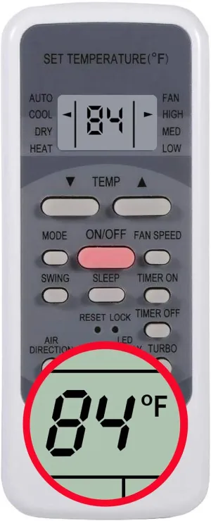 Replacement for MrCool Mr Cool Air Conditioner Remote Control Model Number: RG51M5/EU RG51M5/(C) EU RG51M1/EU1 (Display in Fahrenheit)(Only Remote Control)