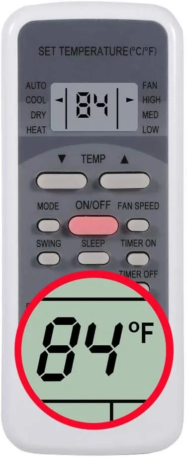 Replacement for Uberhaus Arctic King Air Conditioner Remote Control RG51B31/CE Works for MPN1-08CRN1-BG9(H) MPN1-08CRN1-BH9 MPN7-10CRN1-BH0(H) MPN1-08CRN1-BH9 MPN6-12CRN1-BH9 MPN1-12CRN1-BH9 87795002