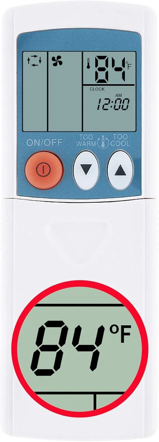 Replacement Mitsubishi Electric Mr Slim Air Conditioner Remote Control E02268426 MS09NW MS12NN MS15NN MS17NN Display in Fahrenheit and Celsius -U