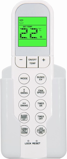 Replacement Remote Control for Mirage Air Conditioner V.0117 ELF120Q CLF120Q ELF121Q CLF121Q ELC120Q CLC120Q ELC121Q CLC121Q ELF181Q CLF181Q ELF261Q CLF261 ELC181Q CLC181Q ELC261Q CLC261Q