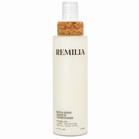 Rice & Shine Leave-in Conditioner Spray by Remilia – Lightweight Hair Rice Spray, Heat Protectant up to 450°F – Vegan, Color-Safe Hair Softening & Detangling Treatment
