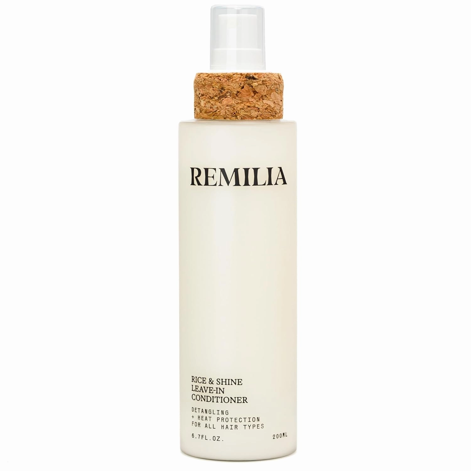 Rice & Shine Leave-in Conditioner Spray by Remilia – Lightweight Hair Rice Spray, Heat Protectant up to 450°F – Vegan, Color-Safe Hair Softening & Detangling Treatment
