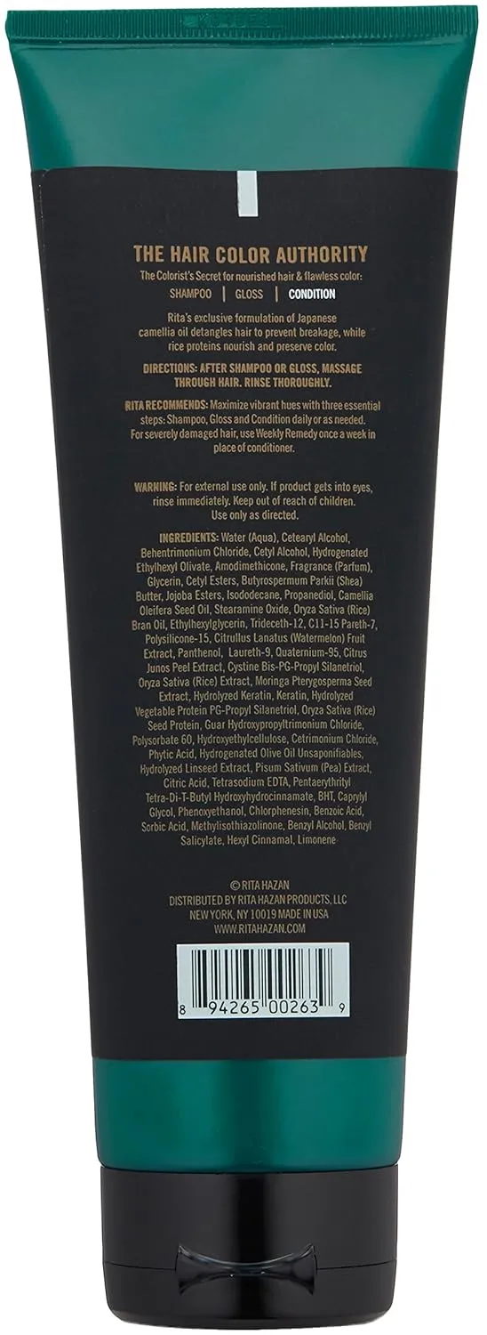 Rita Hazan True Color Conditioner For Color Treated Hair Hydrates Without Weighing Hair Down, 8.0 oz
