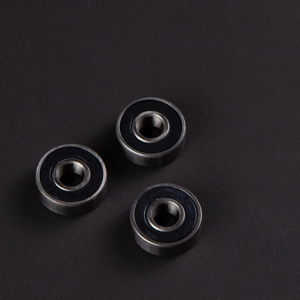 Rock Solids, Roller Skate Bearings, 16 Pack, Quad Skates, ABEC 9 Rated, Hardwearing, Tough, Long Lasting, Pre Lubed, Replaceable Rubber Shields, Women Supportive, 8mm, Pink