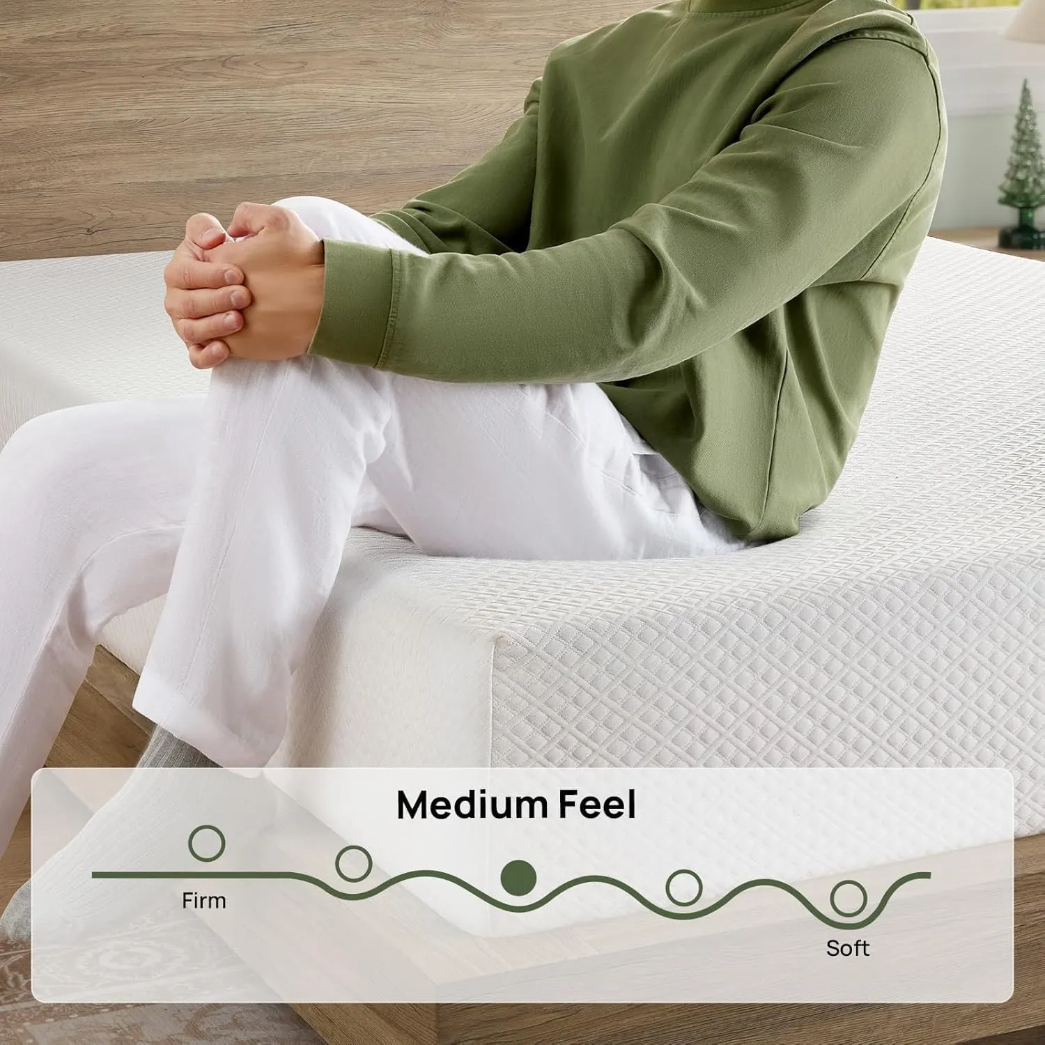 Rolanstar Twin Size Mattress, 8 Inch Gel Memory Foam Mattress in a Box, Fiberglass Free, Breathable for Cooler Sleep Supportive & Pressure Relief, CertiPUR-US Certified, White