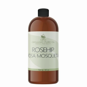 Rosehip Oil - 32 oz - Pure, Unrefined, Cold Pressed, Raw, Unfiltered, Virgin for Skin, Hair, Nails, Body, Face - For All Skin Types - Organic Pure Oil