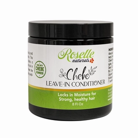 Roselle Naturals Chebe Hair Leave In Conditioner Cream 8 Oz, Made with African Chebe Powder, Chebe Oil & Rosemary Essential Oil, Moisturizing Hair Treatment for Hair Growth.