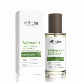 Rosemary  Pre-Wash Hair Treatment Oil | Botanical Blend with Castor & Grape Seed Oils | Scalp Nourishment & Hair Protection | Lightweight, Non-Greasy | For Dry Scalp, Thinning Hair & Breakage | 100ml