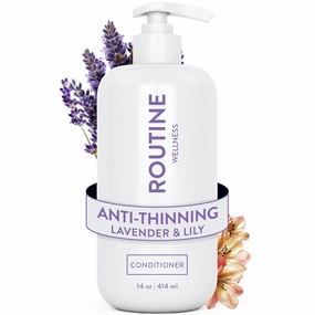 Routine Wellness Anti-Thinning Deep Conditioner for Thinning Hair - DHT Blocker for Hair Loss in Men & Women - Promotes Healthy Hair -Lavender & Lily 14oz