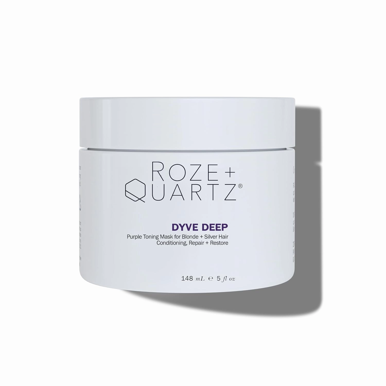 Roze   Quartz® Dyve Deep Hair Mask • Ultra Purple Toning Treatment for Blonde, Silver   Highlighted Hair (5oz)