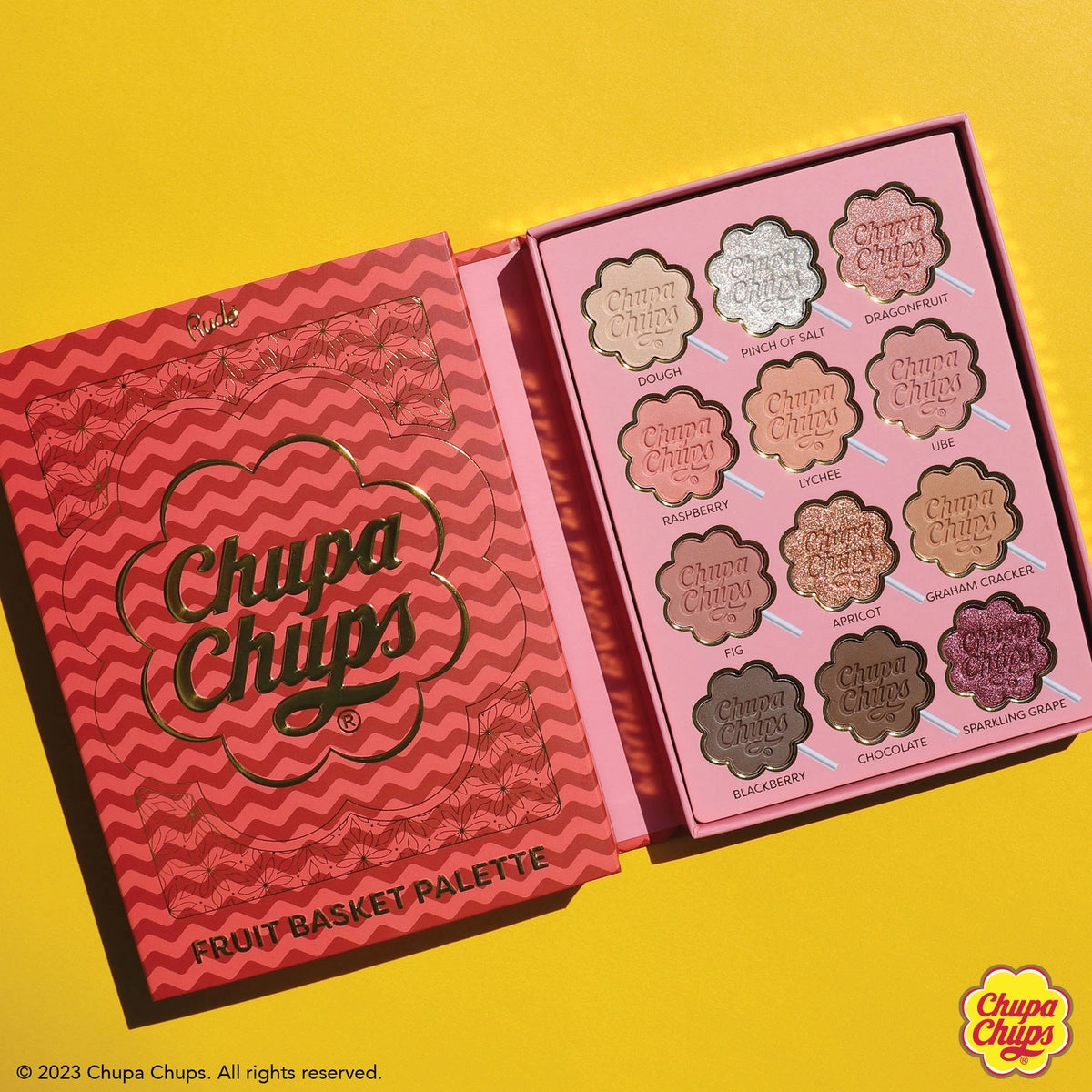 Rude Cosmetics - Chupa Chups 12 Color Palette - Fruit Basket