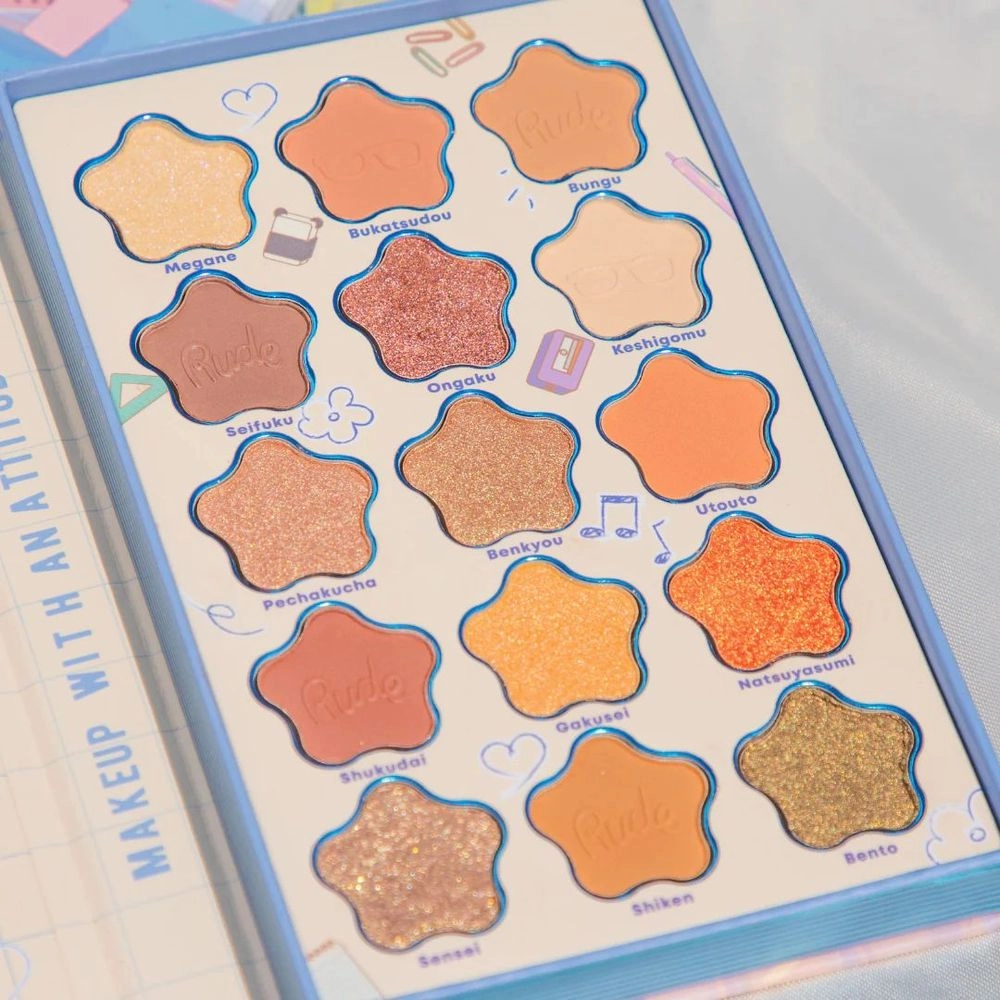 Rude Cosmetics Chibi Manga Collection 15 Color Palette - A Day in Attitude Academia