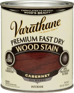 Rust-Oleum 262016 Cabernet Varathane Premium Fast Dry Wood Stain, 1 Quart, 2 Pint Can (Pack of 2)