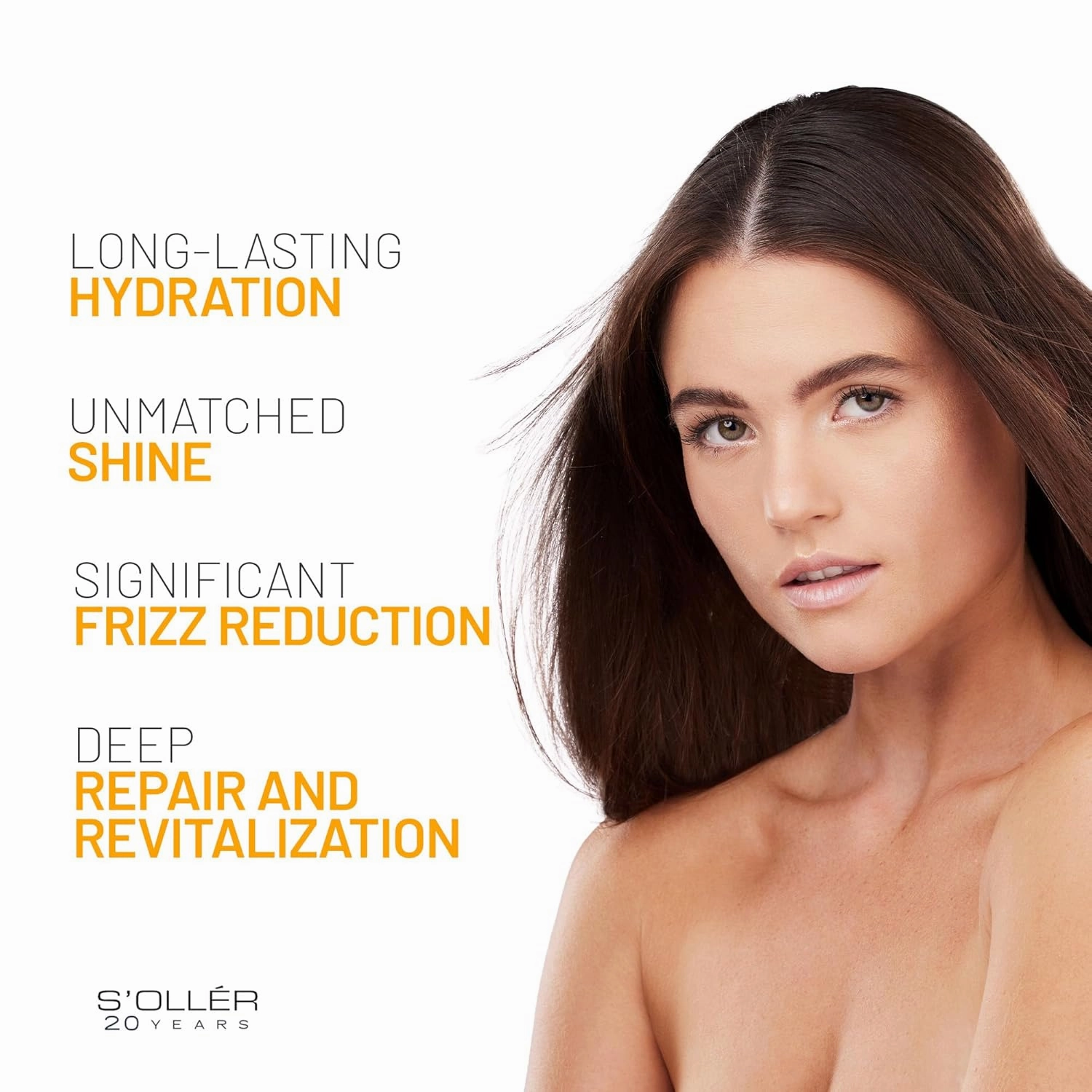 S'OLLÉR Brazilian Keratin Conditioner - Sulfate Free Conditioner for All Hair Types - Damaged and Chemically Treated Hair Care - Natural Ingredients - Long Lasting Effect - 10.14 Fl Oz