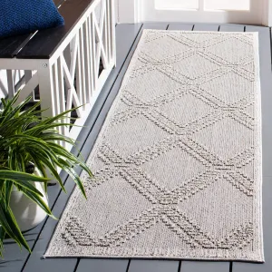 SAFAVIEH Global Collection Runner Rug - 2'2" x 8', Grey & Light Grey, Design, Non-Shedding & Easy Care, Indoor/Outdoor & Washable-Ideal for Patio, Backyard, Mudroom (GLB226F)