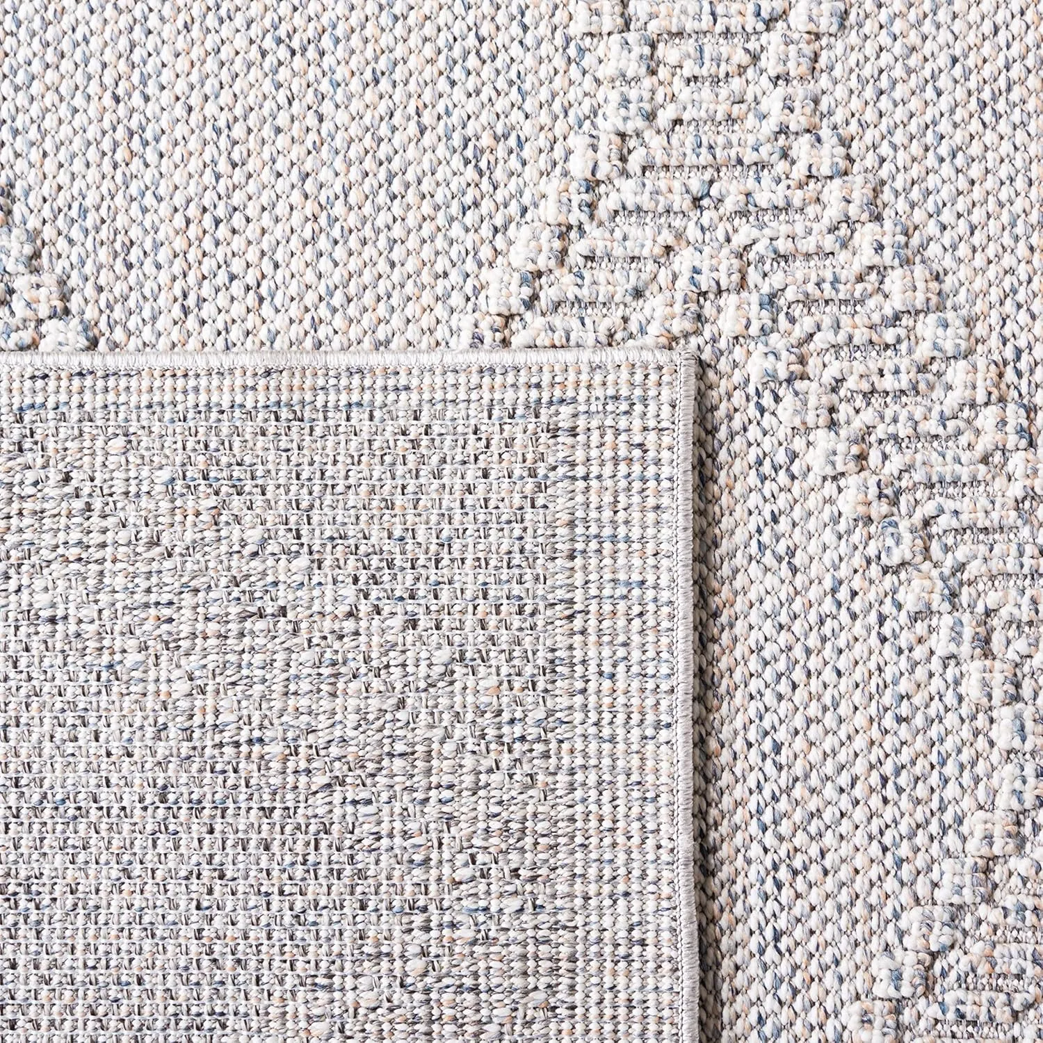SAFAVIEH Global Collection Runner Rug - 2'2" x 8', Grey & Light Grey, Design, Non-Shedding & Easy Care, Indoor/Outdoor & Washable-Ideal for Patio, Backyard, Mudroom (GLB226F)