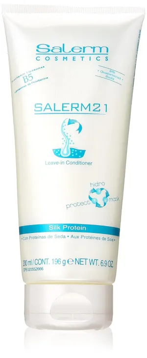 SALERM - Instant Hair Conditioner 21 Silk Protein - 200 ml - Leave-In or Rinse-Out Conditioner - with Silk Proteins - Heat Protector and Hydrating