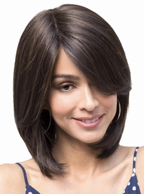 SAMANTHA Double Mono Synthetic Wig by Amore, 5PC Bundle: Wig, 4oz Mara Ray Enriched Shampoo, Conditioner, Wide Tooth Comb, and 19 Page Belle of Hope Guide (Dark Chocolate)