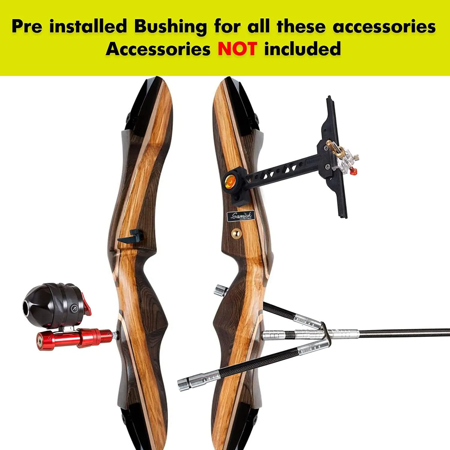 Samick Sage Takedown Recurve Bow Replacement Riser - Takedown Wooden Bow Handle - Compatible with Samick Sage Recurve Bow Limbs - Right/Left Handed for Hunting & Target Archery - Only Riser Included