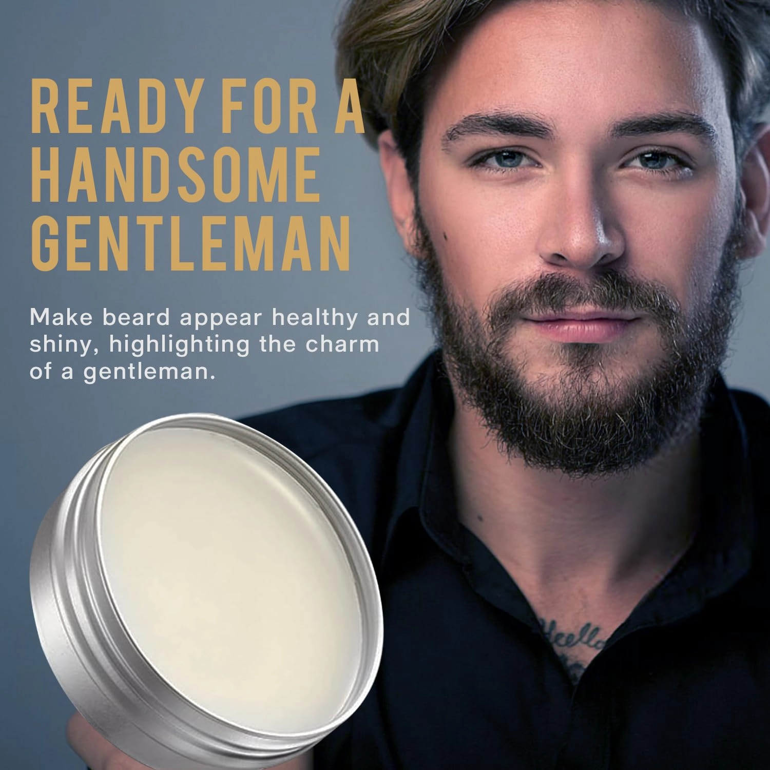 Sandalwood Beard Balm (4 Oz), Beard Balm for Men, with Olive Fruit Oil, Coconut Oil, Shea Butter - Styles, Strengthens & Softens Beards, Leave in Conditioner Wax for Men