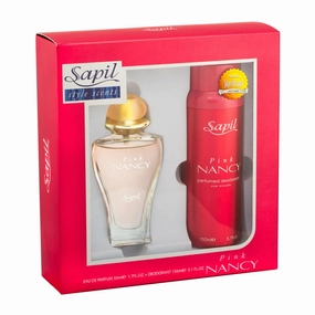 Sapil Nancy Pink - Eau De Parfum and Deodorant Spray For Women - Delightfully Enchanting Fragrance - Opens with Fruity Notes - Beautiful Giftset Box - Perfect for Gift Giving Occasion - 2 Pc