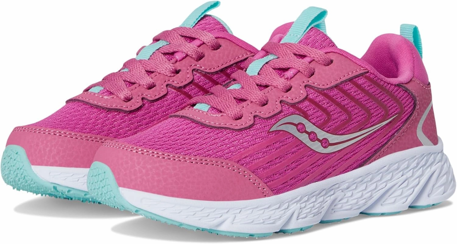 Saucony Wind 3.0 (Little Big Kid) Sneaker, Pink, 13.5 Wide US Unisex