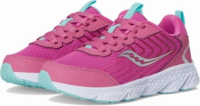 Saucony Wind 3.0 (Little Big Kid) Sneaker, Pink, 13.5 Wide US Unisex
