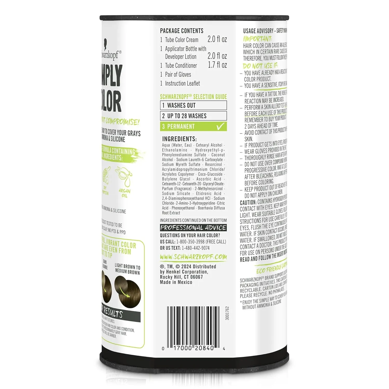 Schwarzkopf Simply Color Permanent Hair Color, 5.0 Medium Brown