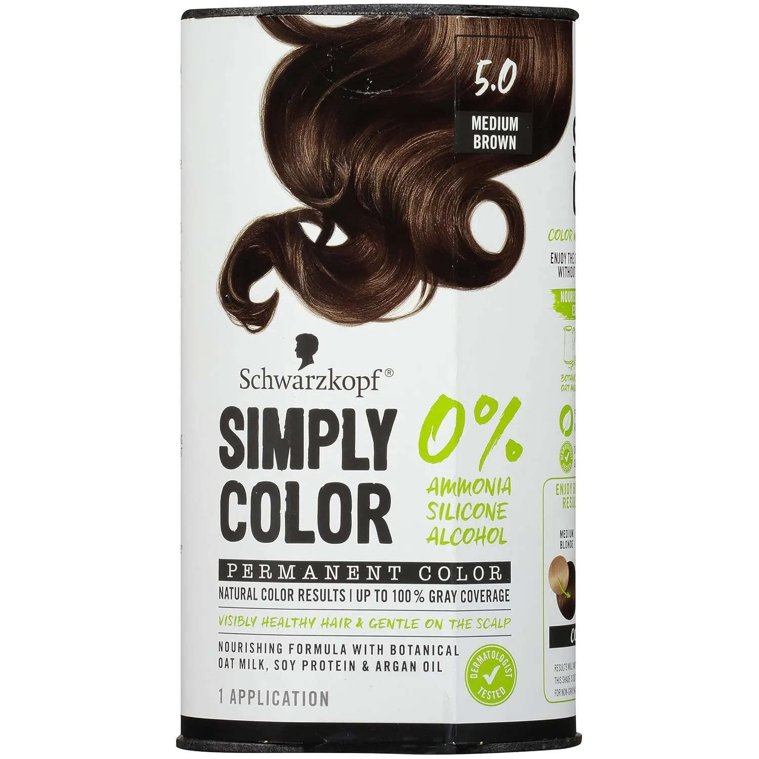 Schwarzkopf Simply Color Permanent Hair Color, 5.0 Medium Brown