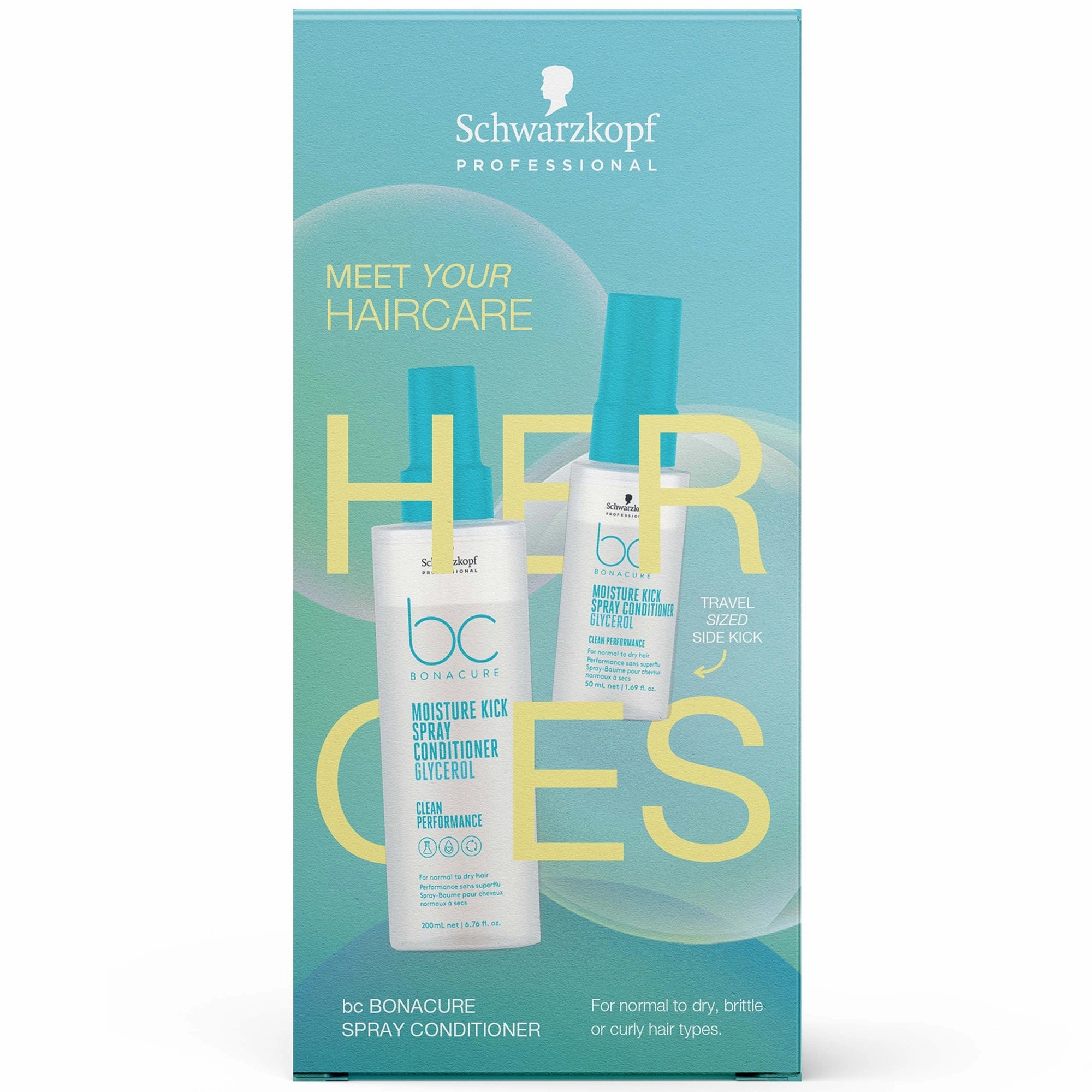 Schwarzkopf Professional BC Clean Moisture Kick Spray Duo 2 x 250ml