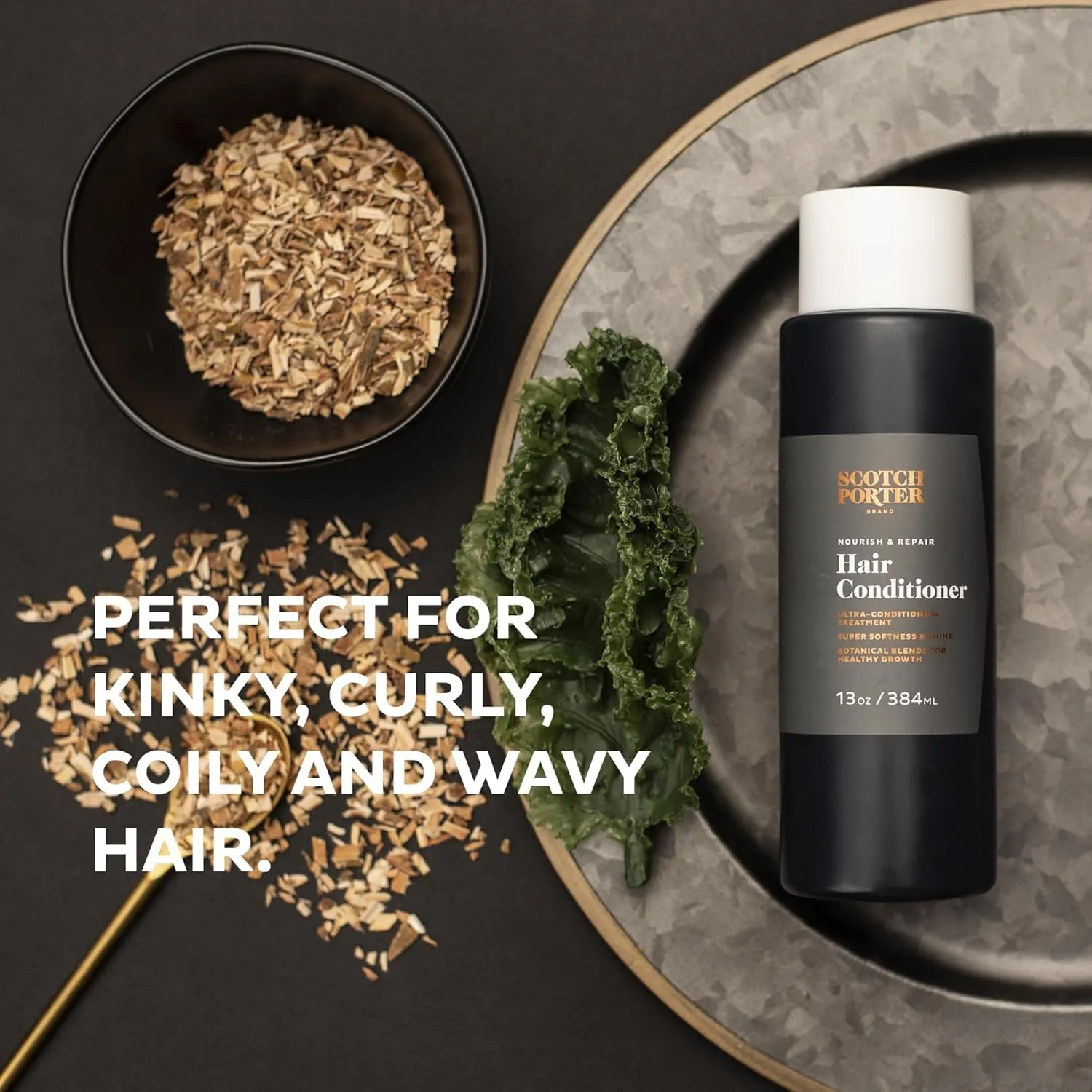 Scotch Porter Curls & Waves Hair Conditioner for Men | Strengthens, Softens & Prevents Frizz | Formulated with Non-Toxic Ingredients, Free of Parabens, Sulfates & Silicones | Vegan | 13oz – 3 Pack