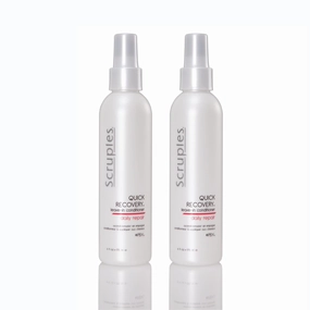 Scruples Quick Recovery Leave In Conditioner - Detangling Spray & Heat Protectant to Condition   Protect Hair - Damaged Hair Repair, 6 oz (Pack of 2)