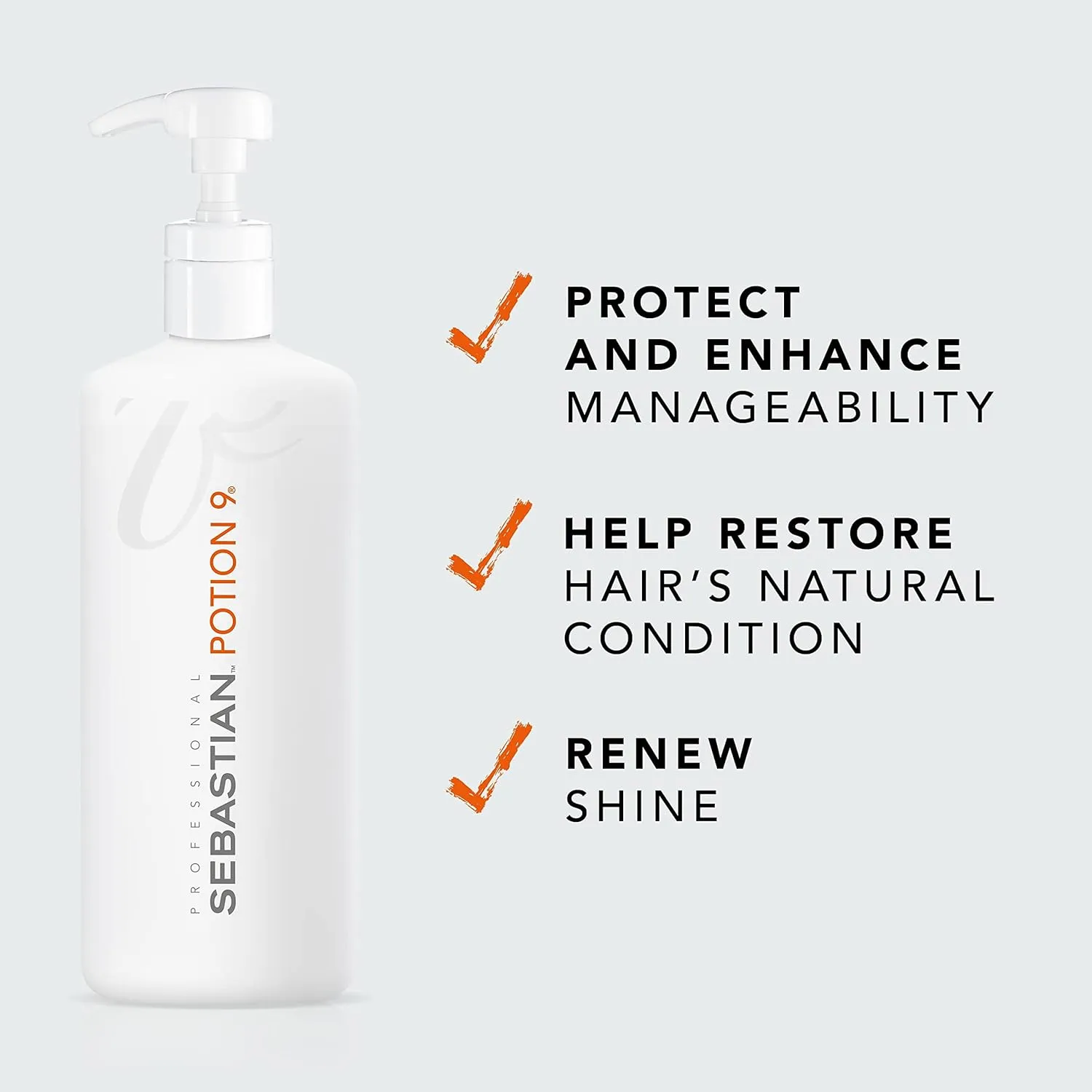 Sebastian Professional Potion 9 Wearable Hair Styling Treatment | Leave-in Conditioner & Versatile Styling Cream with Flexible Hold | Botanical Extracts, Jojoba Oil, Vitamin C & E