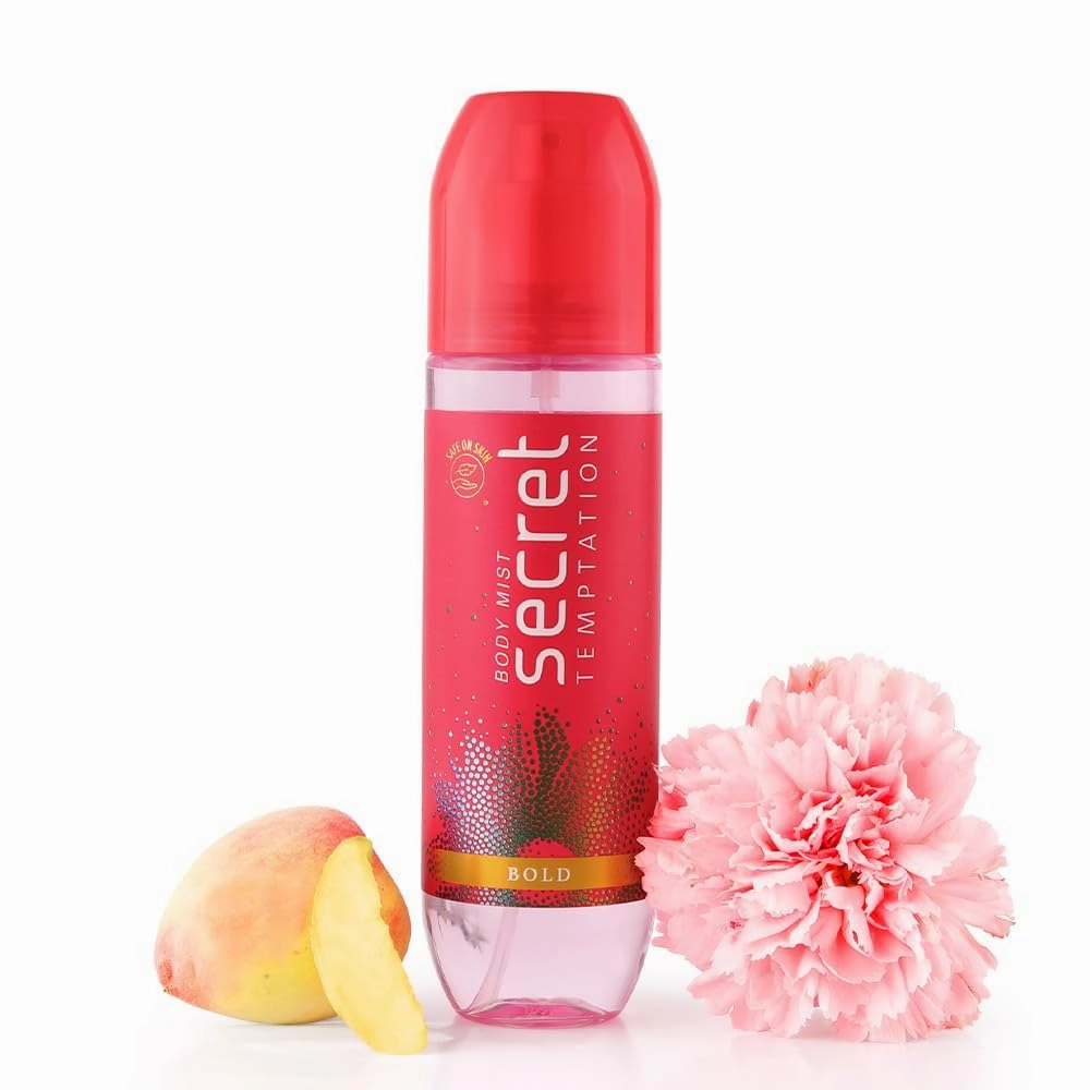 Secrets Temptation Bold Body Mist Perfume for Women, Long-Lasting Fragrance, Dermatologically Tested & Safe on Skin, Fruity Body Mist Deo for Women - 120ml